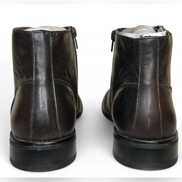 Etto Ballini Mens Zip-Up Leather Boots (size 12, Lichi Brown)  | Brand New. main image 8